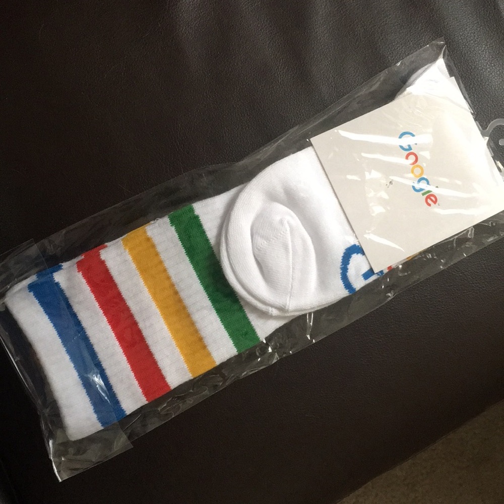 Brand new Google tube socks!